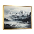 thumbnail image 2 of Designart "Beach Photo Mountain I" Landscapes Floater Framed Canvas Wall Art, 2 of 7