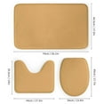 thumbnail image 3 of Shower Curtain Set 4 Piece include Shower Curtain and Rugs and Non Slip U Shaped Toilet Rugs Luxury Bathroom Decor Earth Yellow, 3 of 5