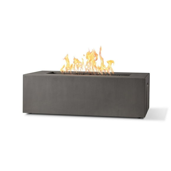 Real Flame Estes 60" Rectangle Concrete Natural Gas Fire Pit in Carbon by Jensen Co.