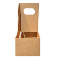 thumbnail image 4 of 2 Cup Carrier - Eco Friendly Heavy Duty Kraft Corrugate Paperboard Carrier, 4 of 4