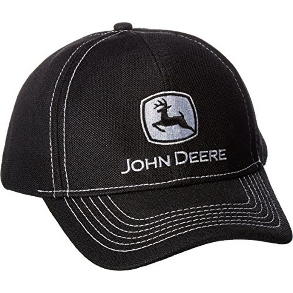Men's John Deere Poly Mesh Hat / Cap (Black) - LP67048 - Walmart.com ...