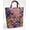 Pink Purple Brown Floral, variant on Batik Tie Dye Tote Bag (Small Oval Tote) (Purple Green Swirl)