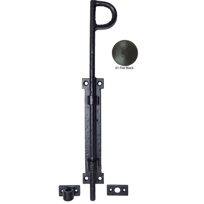 18 in. Cane Bolt Gate Latch Flat Black