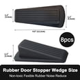 thumbnail image 2 of 8 Pack Bouchons de Porte pour le Bas de la Porte, Butées de Porte, Coin de Butée de Porte en Caoutchouc, Robustes Butées de Porte Empilables pour Plancher, 2 of 8