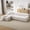 Beige, variant on JustSmart 108" Modular L-Shaped Sectional Sofa with Chaise, Ultra Soft Corduroy, Deep Seat, Spacious Comfort, Memory Foam, No Assembly, Ideal for Living Room, Beige