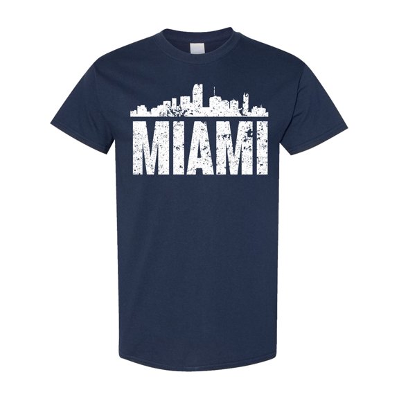 Inktastic Miami Skyline Grunge T-Shirt