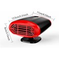 thumbnail image 3 of Mini Car Heater, Portable 12V 120W Cigarette Lighter Plug Defroster Demister with Hot Cold Wind, Black, 3 of 5