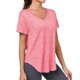 thumbnail image 3 of Camisa de entrenamiento Alovien de manga corta, holgada, para mujer, 3 of 7