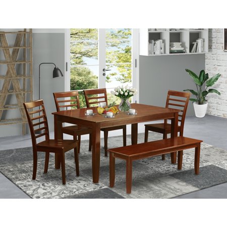 HomeStock Retro Renaissance Room Set With Bench-Table And 4 HomeStock Chairs And Bench