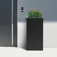 thumbnail image 3 of 1 PCS Black Rectangular 36*36*76cm/14*14*30in Modern Black Rectangular Large Flowerpot Tall Metal Outdoor/Indoor Planter Box, 3 of 13