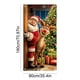 thumbnail image 3 of Decoraciones navideñas, adornos navideños, cortina de puerta navideña con diseño de Papá Noel y renos, decoración festiva para fiestas, decoración colgante para puerta., 3 of 6