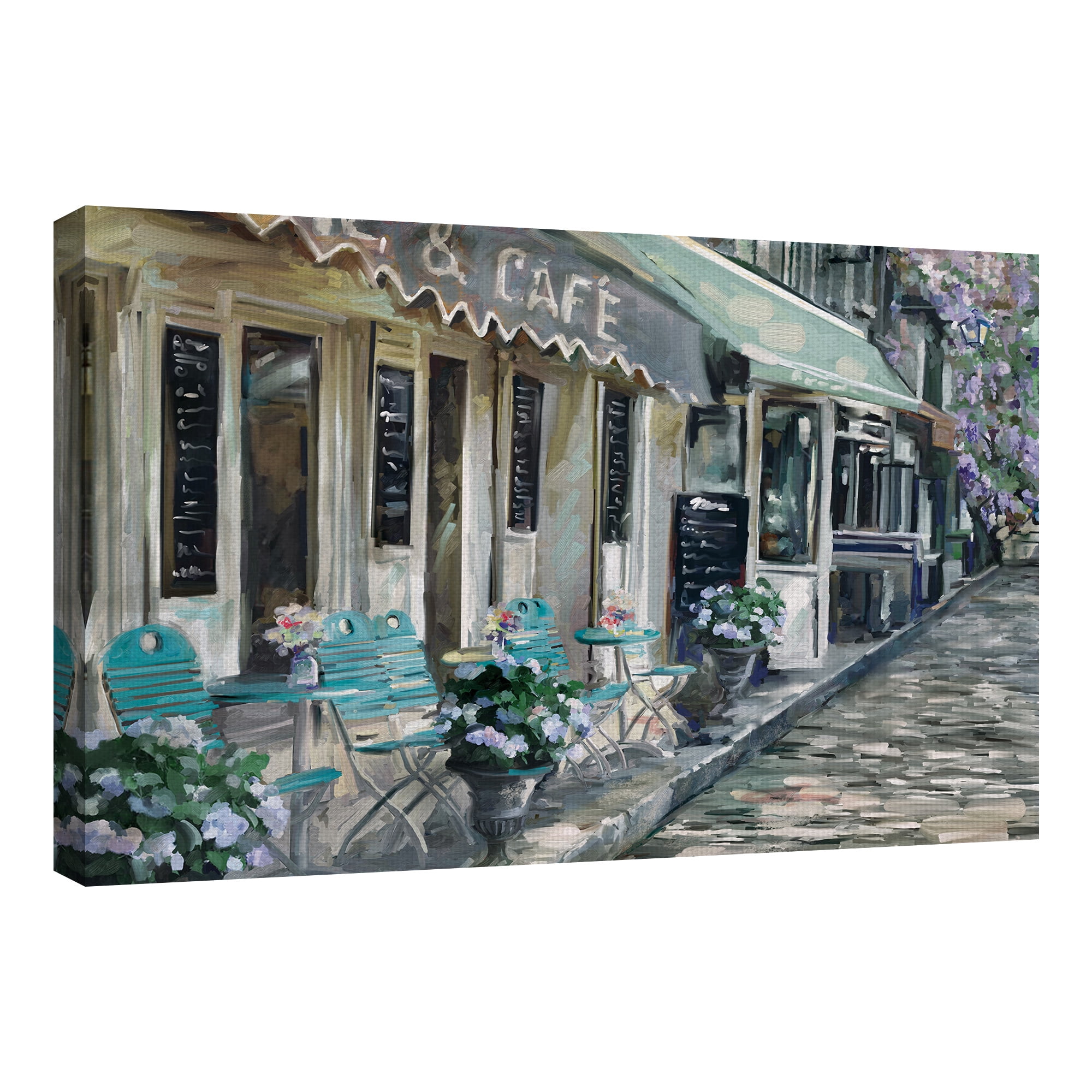 Masterpiece Art Gallery Bistro de Paris II Square City Cafe By Studio Arts Canvas Art Print 24" x 36"