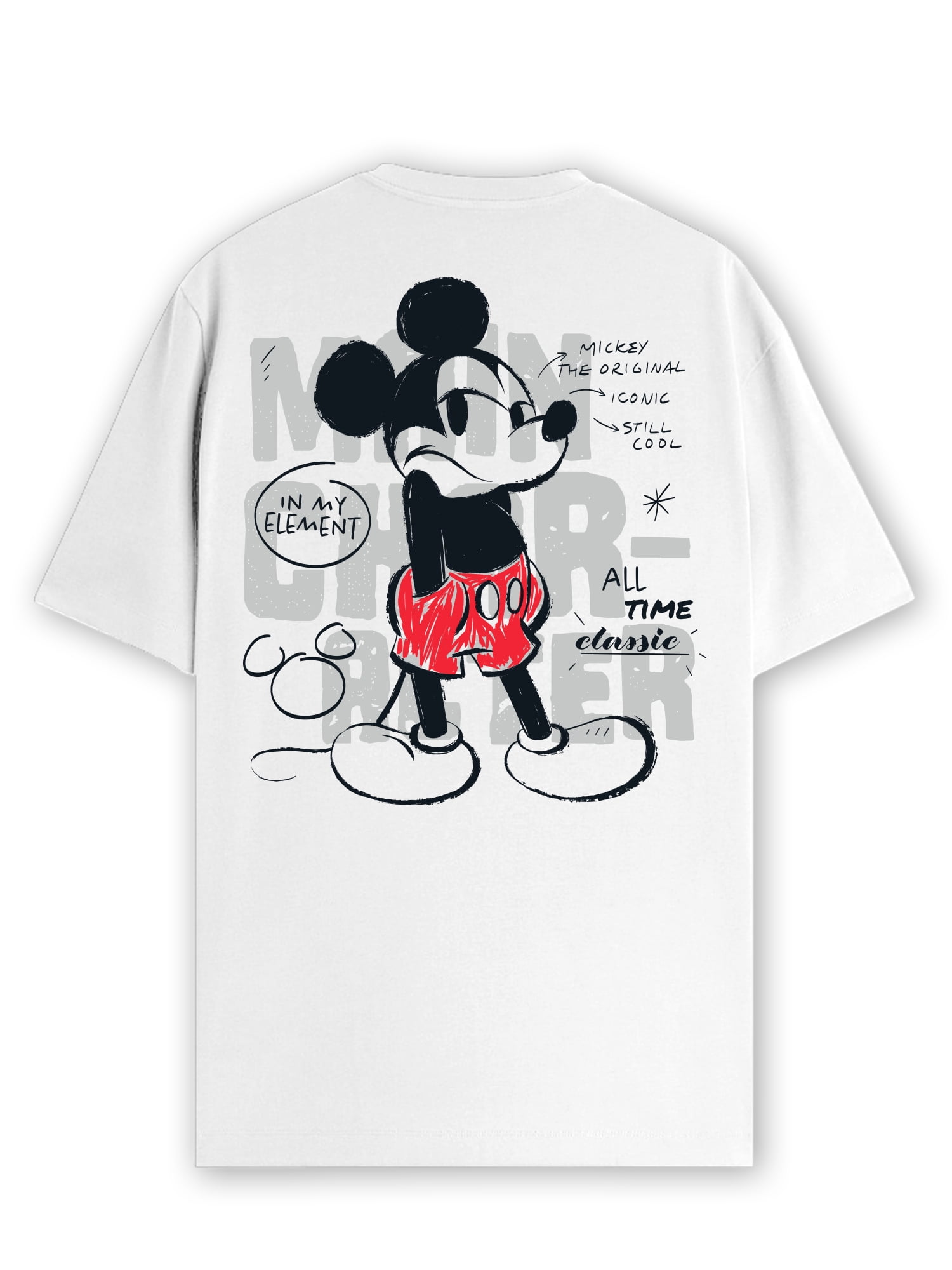 Disney, Mens Graphic Tee, Mickey Serious Look, Sizes S-3XL