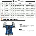thumbnail image 2 of Aboser Womens Corset Tops Trendy Plus Size Brocade Lace Trim Bustier Top Short Sleeve Boned Overbust Corsets Bodyshaper Going Out Tops, 2 of 6