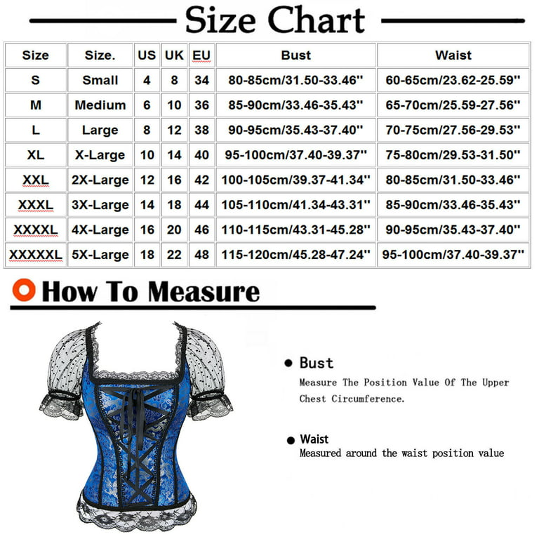 Aboser Womens Corset Tops Trendy Plus Size Brocade Lace Trim Bustier Top  Short Sleeve Boned Overbust Corsets Bodyshaper Going Out Tops 