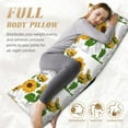 thumbnail image 5 of Gaeub Plump Sunflower And Sketch Printed Long Body Pillowcase Envelope Closure 1 Pack Wrinkle for Night Sweats - 20x54 in, 5 of 8