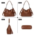 thumbnail image 6 of FALAN MULE Women Hobo Shoulder Bag Soft Leather Crossbody Purse with Multi Pockets Slouchy Handbag, 6 of 6