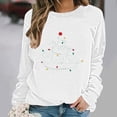 thumbnail image 5 of Craaazy Christmas Sweatshirt for Women Crewneck Long Sleeve Sweatshirts Casual Christmas Graphic Shirts Letter Printed Pullover Tops Gifts, 5 of 6