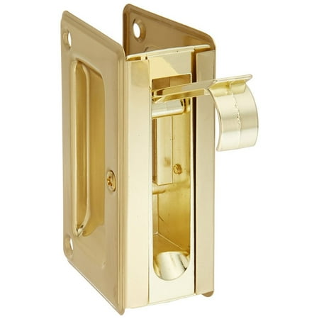 Stanley Hardware Pocket Door Pull Bright Brass (Stanley Best Door Hardware)