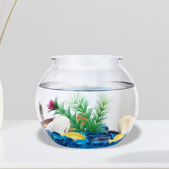 Fish Tank Aquarium Round Vase Transparent for Desktop Table Micro Landschaft
