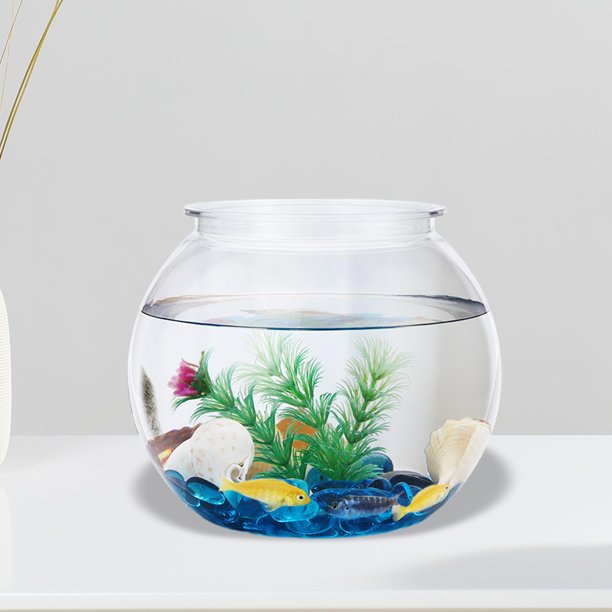Tanque de Peces Pequeño Transparente perfecl Contenedor de Acuario DIY para Peces Tropicales