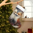 thumbnail image 2 of Cauagu Romantic Flower Fox Couple for Christmas Stockings,1-Pack Large Xmas Stocking Holiday and Farmhouse Stocking Fit for Christmas Holiday Party Decoration(17.7*11 Inch), 2 of 7