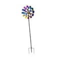 thumbnail image 3 of Escultura de viento, diseño giratorio del receptor de viento, estaca de jardín de muelles de metal, 360 grados de viento para el césped, 3 of 8
