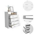 thumbnail image 4 of TUHOME Peru L Four Drawer Dresser - Color White - Engineered Wood, 4 of 8