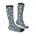 thumbnail image 3 of Easygdp French Bulldog Yoga Soccer Socks Sport Knee High Socks Calf Compression Athletic Socks for Men and Women, 3 of 9