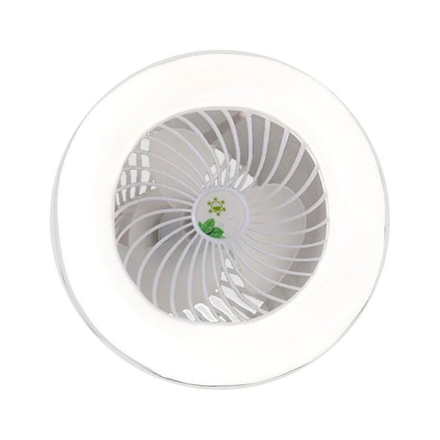 Ohufall E27 Socket Ceiling Fan Light 110 265V Dimmable Hidden Bladeless Cooling Fan Light For Bedroom Kitchen
