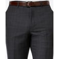 thumbnail image 2 of Tommy Hilfiger Mens Trim-Fit Windowpane Flat Front Dress Pants (30x30, Charcoal), 2 of 2