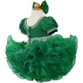 thumbnail image 5 of Jenniferwu G589E Infant Toddler Baby Newborn Little Girl's Pageant Party Birthday Dress 18-24Months Green, 5 of 7