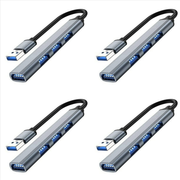 4X 4 Puertos USB Hub Splitter Multi Hub USB A USB 3.0 Adaptador USB Varios Puertos Adaptador de AlimentacióN