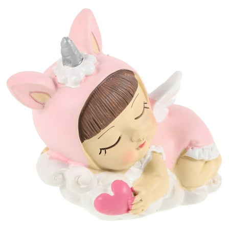 GAXIRE Cake Topper Happy Birthday Unicorn Cake Decoration Pink Resin 1Pcs for Girls