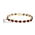 thumbnail image 3 of V3 Jewelry® 18KT Gold Over Sterling Silver with Natural Garnet Line Bracelet for Women, 3 of 5