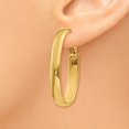 thumbnail image 3 of 14K Yellow Gold Earring Hoop Women'S 34 mm 19.25 7.75Mm Oval Omega Back Earrings, 3 of 4