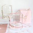 thumbnail image 3 of Abbracc Acrylic Packaging Box Storage Case with Leather Handle Mother's Day Gift Box Pink, 3 of 9