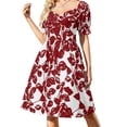 thumbnail image 2 of Robe Sans Manches Rouge Texture Violatrice Robe de Soirée Femme Robe Élégante de Luxe pour Femme, 2 of 5