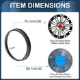 thumbnail image 3 of 74.1mm to 69.1mm Car Wheel Hub Centric Rings Black Polycarbonate Wheels Center Shaft Shock Absorbing Hubrings 4 Pcs, 3 of 7