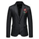 thumbnail image 2 of Chaqueta de traje informal con bordado de rosas de negocios con un solo botón para hombre Pompotops  oipoqjl22018, 2 of 9