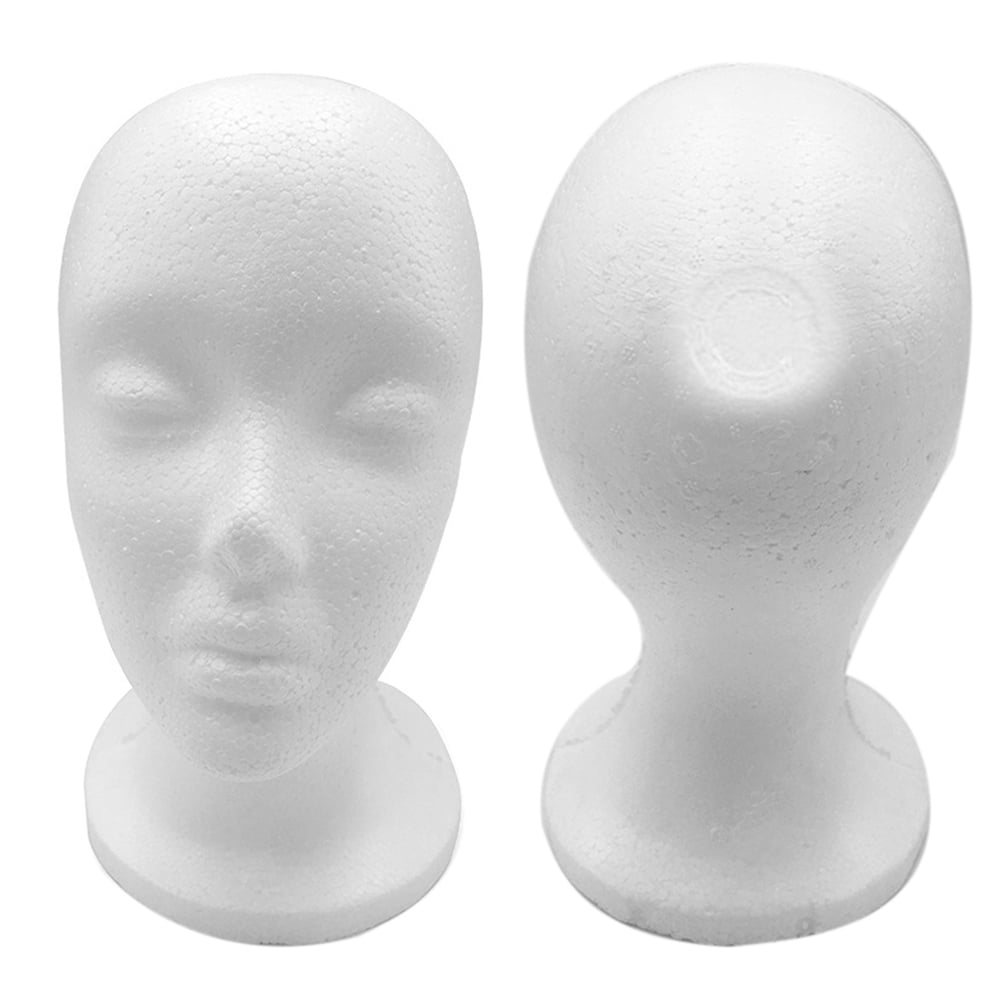 SPRING PARK Foam Styrofoam Mannequin Female Head Model For Wig Glasses