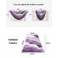 thumbnail image 6 of Waterfall Valances for Windows, Purple Ombre Kitchen Sheer Valance Curtains, Modern Geometric Moire Abstract Art Rod Pocket Elegant Swag Valances for Living Room Bedroom, 47.2"x38.5", 1 Panel, 6 of 8