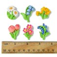 thumbnail image 5 of 12Pcs 6 Styles Opaque Resin Decoden Cabochons Flower Jewelry Findings 26-27s, 5 of 5