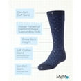 thumbnail image 3 of MeMoi Diamonds and Dots Dress Cotton Blend Crew Socks - Boys - Male, 10-12, Navy, 3 of 7