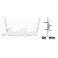 thumbnail image 4 of Sterling Silver 'Heather' Name Pendant on 16-inch Trace Chain - White, 4 of 4