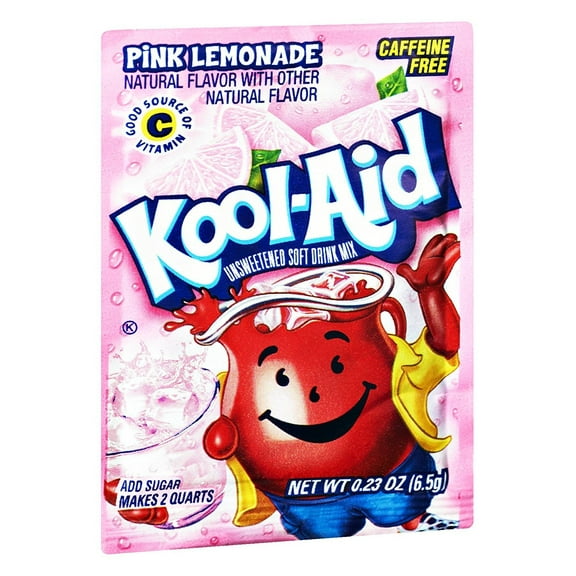 Kool-Aid Pink Lemonade Caffeine Free Unsweetened Soft Drink Mix, 0.23 OZ (Pack of 192)