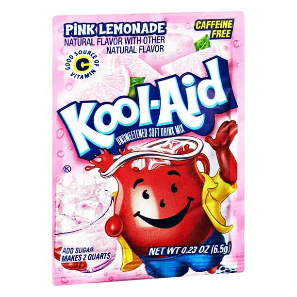KoolAid Pink Lemonade Caffeine Free Unsweetened Soft Drink Mix, 0.23