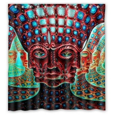 Abstract Art Shower Curtain Ganma Lawrence Abstract Psychedelic Alex Grey Trippy Art Pattern Shower Curtain Polyester Fabric Bathroom Shower Curtain 66x72 inches ()