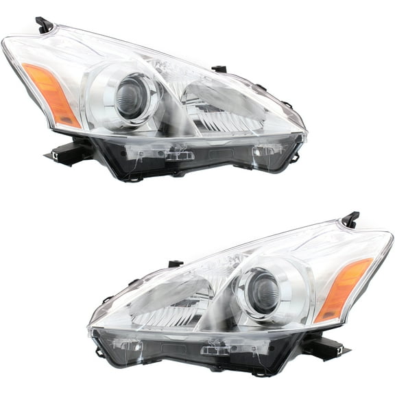 Garage-Pro Driver and Passenger Side Headlight for Toyota Prius V 2012-2014 Halogen Without bulb(s) Replaces# 8113047300 8117047300