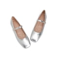 thumbnail image 5 of HAJWOH Womens Mary Jane Shoes 2026 Slip on Dressy Ballerina Flats Non-Slip Comfortable Shoes for Formal School Walking Silver 39, 5 of 5
